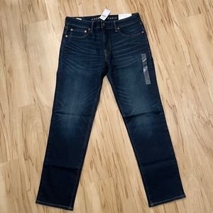 American Eagle Slim Straight Dark Indigo 34/32